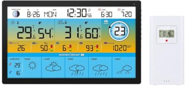 OPTEX Station Météo Grand Écran Wifi Compatible Tuya