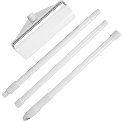 minkissy Rodillo Quitapelusas Largo Mango Extensible 3 Secciones, Rodillo Quitapelos de Plástico Reutilizable para Muebles, Ropa y Techos, Removedor de Pelos de Mascotas para Sofá y Hogar