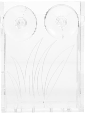 OSOLADY Jardinière Aquatique en Acrylique Ventouse pour Aquarium, Pot pour Plante Aquatique Design Créatif et Bord Lisse, Décoration pour Bocal à Poissons