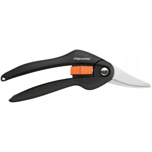 Fiskars Allzweckschere, Länge: 20,5 cm, Antihaftbeschichtet, Hochwertige Stahl-Klinge, Schwarz/Orange, SingleStep, SP27, 1000570