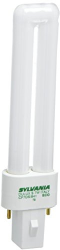 SYLVANIA 21274 Compact Fluorescent 2 Pin Single Tube 4000K, 7-watt