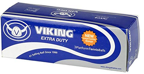 Viking Sports Extra Duty Platform Tennis Ball, Orange (Sleeve of 3)