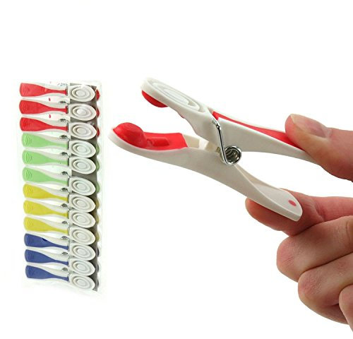 Extra Strong Soft Grip Clothes Pegs For Washing Lines-MULTI PACKS AVAILABLE- PICK QUANTITY (12) (12)