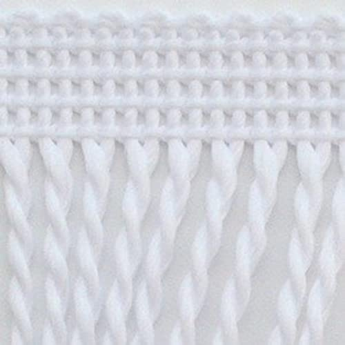 (DE) Fransen 25m Breite 8cm Farbe Weiß Tanzfransen Borte Fransenborte Posamenten Spitzenborte Shabby Chic Posamentenborte/Dekoborte Bordüre Brokat Spitze Antik