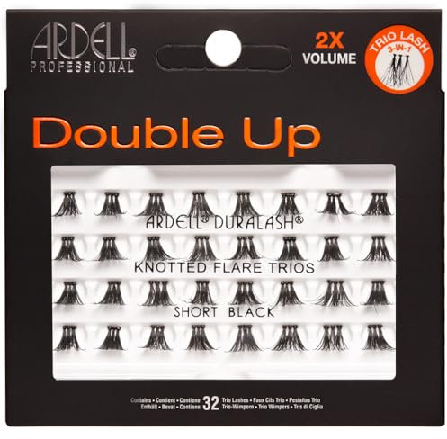 Ardell - Ciglia per occhi doppio trio individuali, corte, colore: nero