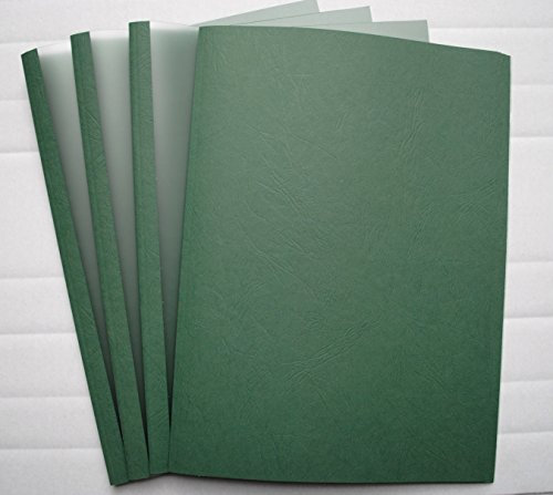 Thermobindemappen Lederstruktur grün/satiniert, VPE = 50 Stück (8,0 mm = 56-75 Blatt)