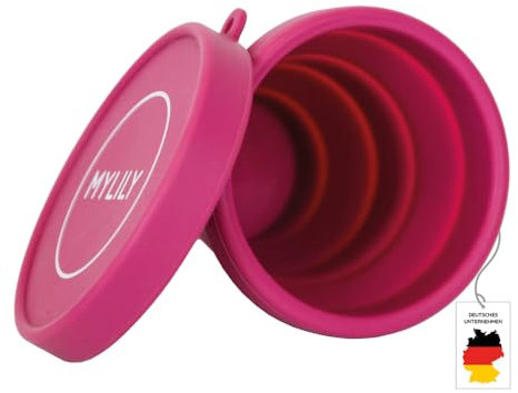 MYLILY Sterilizzatore pieghevole | Per la pulizia e la conservazione | per tutti i tipi di coppetta mestruale | contenitori per microonde | BPA free | Capacità 200 ml (Bacca)