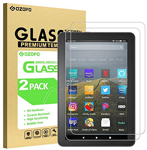 GOZOPO 2-Pack Screen Protector for Fire 8 (2024/2022/2020) & Fire HD 8 Kids/Plus Tablet