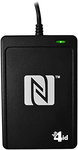 Bit4id miniLector Air NFC - Lector de Tarjetas de proximidad USB, Certificado Forum NFC, Negro