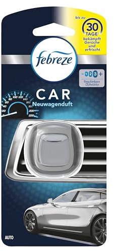 Febreze Auto Lufterfrischer Neuwagenduft, Starterset, bekämpft Gerüche im Auto