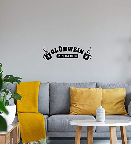 Shirt84.de - Adesivo da parete con tazza di vin brulé, 100 x 29 cm