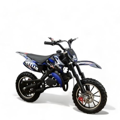KXD 701A/706A/708A/705A 49cc 2Takt 4Takt Dirt Cross Pocket Enduro Dirtbike Motocrossbike Motocross Motorrad Cross 49ccm Vorderrad (blau, KXD 708A 49ccm 2Takt Blitzer)