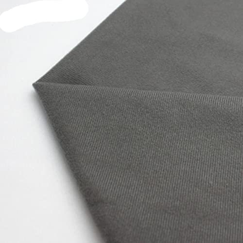 JFJLETY Fleece-Stoff, halber Meter, mehrfarbig, für Stofftiere, Puppen, Nähen, Stricksamt, Schlaufen, Stoffe, kann Taschentuch, grau, Q1103, 1 Meter
