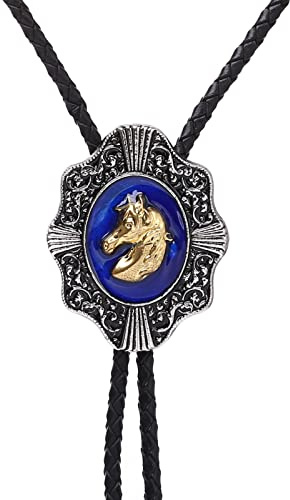 DELIGUO Bolotie Für Männer – Tang Grass Tier Western Cowboy Kostüm Zubehör Schmuck Persönlichkeit Amerikanische Halskordel, Modischer Anhänger Für Männer Und Frauen