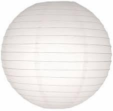5 x Lampion B1 Schwer Entflammbar Weiß 60 cm - Große Papierlaternen aus Papier Laternen Set für Party Deko Hochzeit Geburtstag Rund Dekoration zum Aufhängen