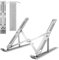 UNIFUN Portable Computer Stand,6 Levels Height Adjustable Holder,Lightweight ABS+Silicone Foldable Computer Riser,Notebook Cooling Stand PC Riser for All Laptops (Grey)
