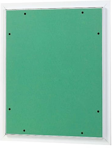 MW multi werkzeug Revisionsklappe 400 x 500 mm mit 12,5mm GK-Einlage imprägniert für Feuchtraum geeignet Aluminium-Rahmen weiß pulverbeschichtet 40 x 50 cm