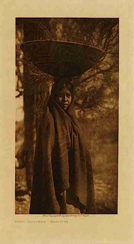 A4 print Native American Indian Fruit gatherer Maricopa