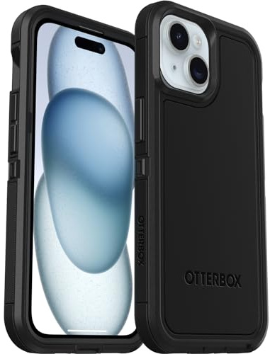 OtterBox Defender XT Hülle für iPhone 17e, 16e, 15, 14, 13 mit MagSafe, stoßfest, Ultra-robust, schützende Hülle, 5X getestet nach Militärstandard, Schwarz