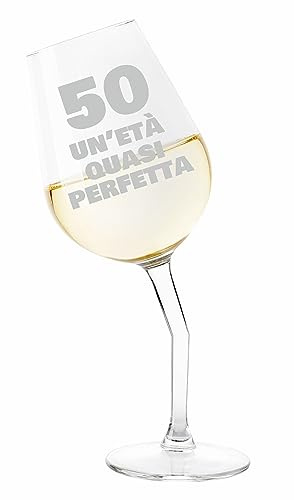 Copa Torto 50 Años una edad casi perfecta Vino 50 cl Cumpleaños con grabado Idea regalo divertida