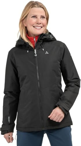 Schöffel Damen Ins Jacket Style Wildkar WMS, wetterfeste, wärmende Outdoorjacke mit 2-Wege-Stretch, atmungsaktiver, wasserdichter Anorak mit verstellbarer Kapuze