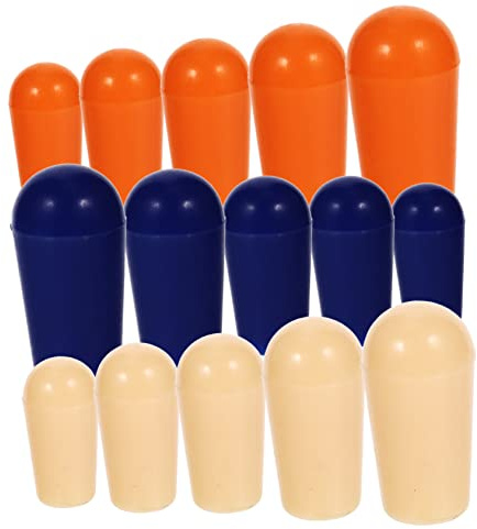 Toyvian 15pcs Electric Guitar Switch Cap Toggle Tip Caps Way Thread Guitar Accessories for Guitarists