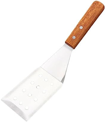 Edelstahlspatel mit Holzgriff, 1 Stück, für Pfannkuchen