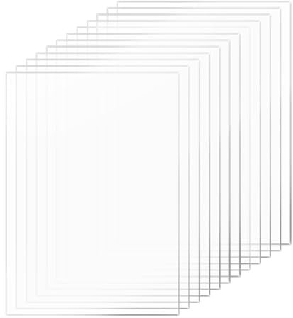 Fogli Acrilici Trasparente, 15 Pezzi Lastre Plexiglass 2mm, Lastre Metacrilato Trasparente, Pannello Plexiglass, Pannello Acrilico per Cornice per Foto, Visualizzazione di Progetti, Pittura-15 x 10cm