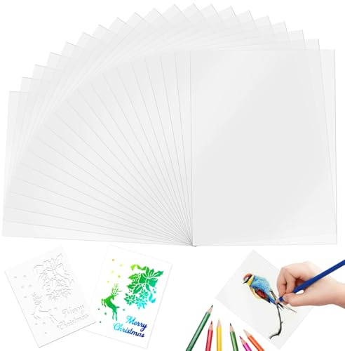 20 Piezas Hojas de Plástico de Mylar A4