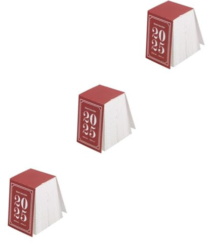 HOODANCOS 3 Stücke 1 Vintage Stil Schreibtisch Kalender Abreißen Monatliche Mini Kalender Für Home Office