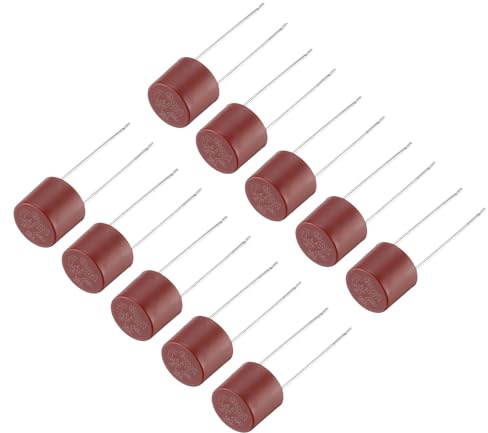 QUARKZMAN 30 Piezas de Fusibles Micro Lentos Cilíndricos Montados en DIP para Reparación de Partes Electrónicas PCB LCD, 1.6A 250V, Rojo