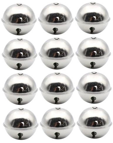 Zerodeko 12stücke Silberne Hohle Glöckchen Weihnachtsanhänger Zum Basteln Baumschmuck Und Fensterdeko DIY Schmuck Für Festliche Xmas Party Und Weihnachtsdekoration