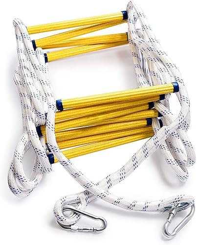 CXJGCRDM Fire Escape Ladder, Fire Escape Rope Ladder, Fire Escape Rope Ladder Flame Resistant Emergency Fire Safety Evacuation Ladder For And Adults Fire Rescue Ladder