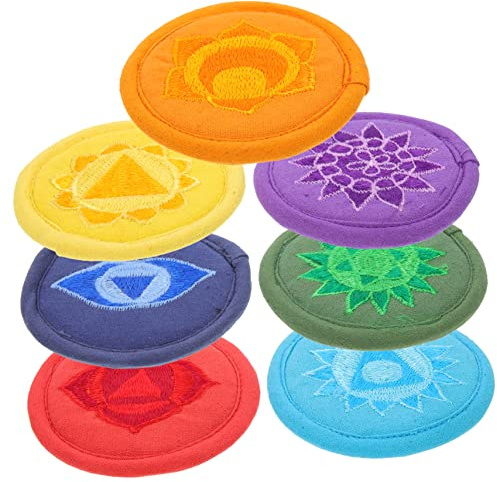 DRESSOOS 7stücke Teiliges Tibet Klangschalenkissen Aus Beständigem Polyester Bestickte Buddhistische Klangschalenunterlage Vielseitiges Sound Bowl Pad Für Meditations Yoga-zubehör Leicht Un