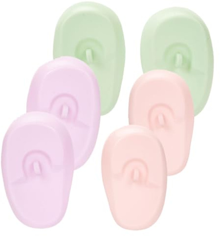 Silicone Ear Cover Protectors for Hair Dyeing 3 Pairs Reusable | Washable, Comfortable Wear, Beauty Salon and Hairdressing Use, Men and Women, Protect Ears during Coloring