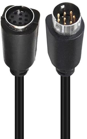 jasavdio S-Video 8-Pin Mini DIN Extension Cable, Male to Female Connector, Black (6ft)