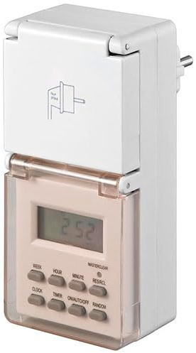 Programmatore digitale esterno settimanale, con programmazione oraria e automatica, ideale per il controllo Sistemi di irrigazione e illuminazione.