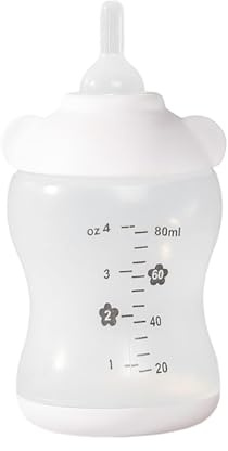 Aufzuchtflasche Katze,Baby Flaschen Kürbisförmige,Silikonflasche Welpenmilch für Hunde Katzenmilch Nursing Bottle Puppy Flasche Neugeborene Pet Kleine Hunde Welpen Katze Milch (White, 10x5cm)