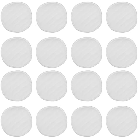 BESPORTBLE Coppette assorbilatte riutilizzabili per l'allattamento al seno, 20 pezzi - Coppette assorbilatte anti-perdita in cotone bianco da 4,7 pollici - Morbide forniture per l'allattamento