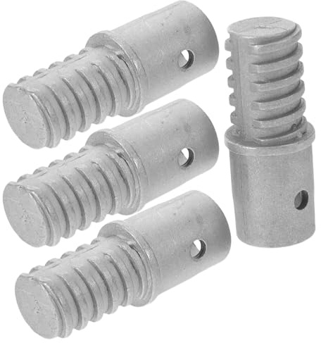 Extension Pole Adapter 19mm Metal Threaded End 4pcs for Cleaning | Helio Air Broom, Broom Handle Tip Replacement, Paint Roller Pole Tip for Mop Brush Attachment