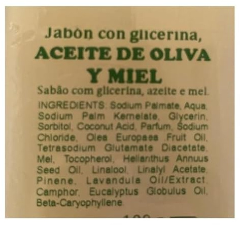 CASTILLO DE PEÑALVER - Jabón Vegetal de Glicerina, Aceite de Oliva Virgen Extra y Miel (100g) - Ecológico, Sin Sulfatos ni Parabenos - Uso Diario