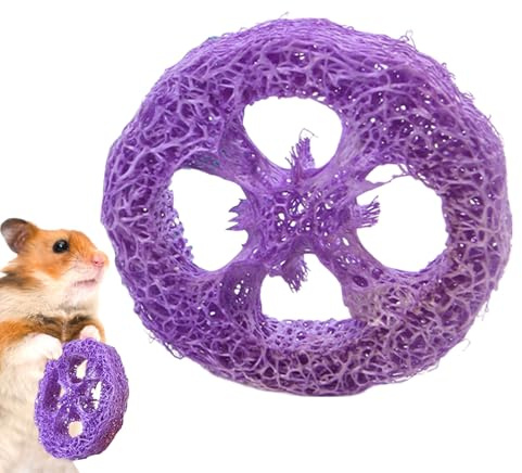 Giocattolo in Luffa per Criceti Pulizia Dentale Coniglio | Giocattolo Rosicchiante per Gerbilli Per Amanti degli Animali Addestratori Rifugi Negozi Gatto Cane Casa