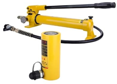 Martinetto idraulico a cilindro, corsa 4 con pompa manuale CP-700, cric automatico retrattile per navi e ponti, ideale per edilizia