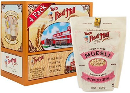 Bob's Red Mill Fruit & Seed Muesli, 14oz (Pack of 4) - Non GMO, Whole Grain, Kosher