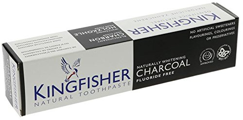 Kingfisher Charcoal Naturally Whitening Toothpaste - 100ml (10 Pack Bundle)