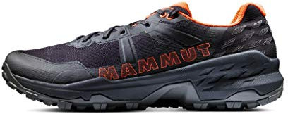 Mammut Sertig II Low GTX Men | Wanderschuhe für Herren, Outdoor Schuhe, Wasserdichte Sportschuhe, Gore-Tex Trekkingschuhe, Leichte Bergschuhe, Für Sport & Hiking | Black-Vibrant Orange, 9