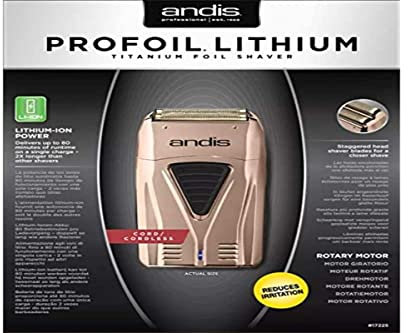 Andis Profoil Lithium Plus Foil Shaver Rose Gold 17225 Copper Electric Razor UK Version