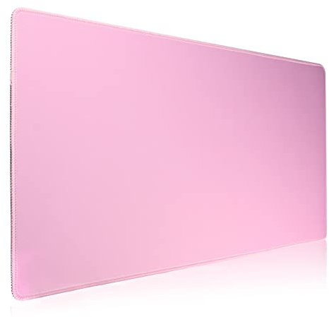 Hosimoln Tappetino per mouse da gioco,tappetino per mouse grande Dimensioni 70x30cm Spessore 3mm,Tappetino per computer antiscivolo e impermeabile con bordi cuciti per giochi/ufficio/casa-70x30 Pink
