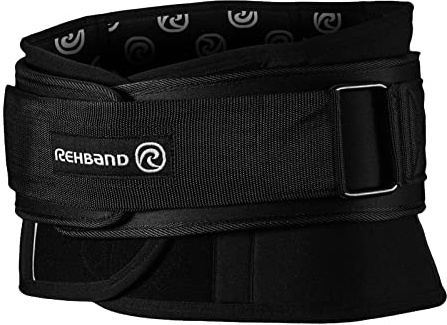 Rehband X-RX Rückenbandage mit abnehmbarem Gewichthebergürtel, 7mm Neopren-Bandage für schweres Krafttraining, stabilisiert Lendenwirbelsäule unteren Rücken