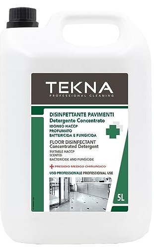 TEKNA DETERGENTE DISINFETTANTE CONCENTRATO PAVIMENTI tanica 5 Lt con Presidio MC